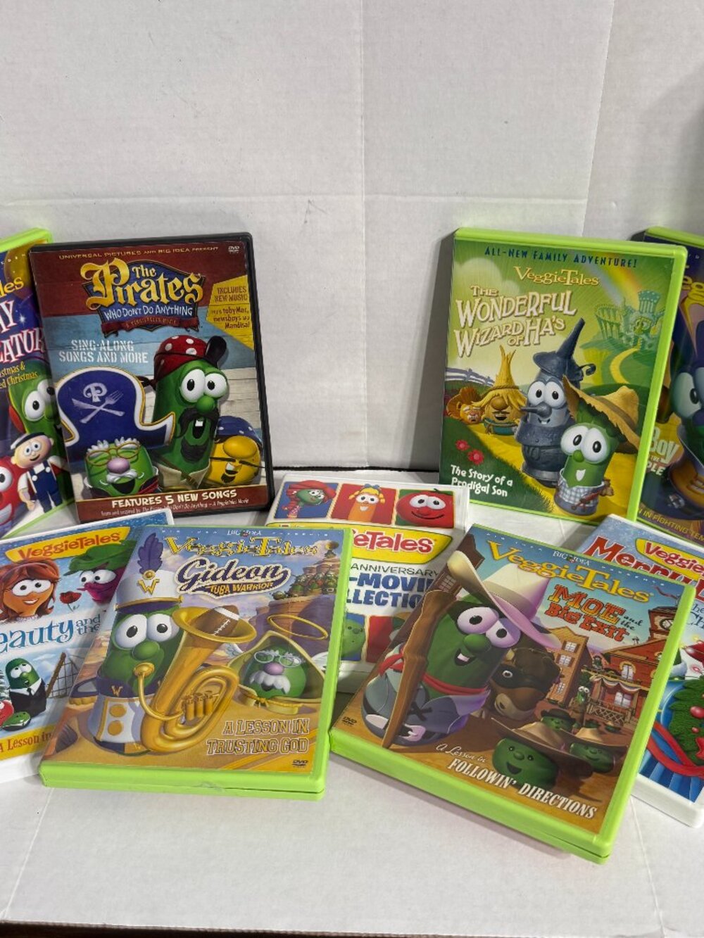 Veggie Tales DVD Lot of 9 Kids Collection Christian Values Bible Stories Music